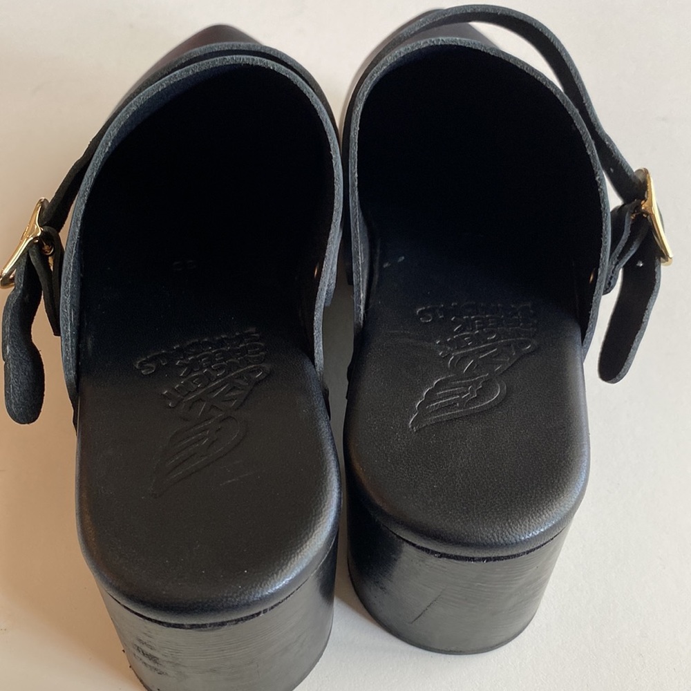 Ancient Greek Sandals Black Clogs - Picture 13 of 16